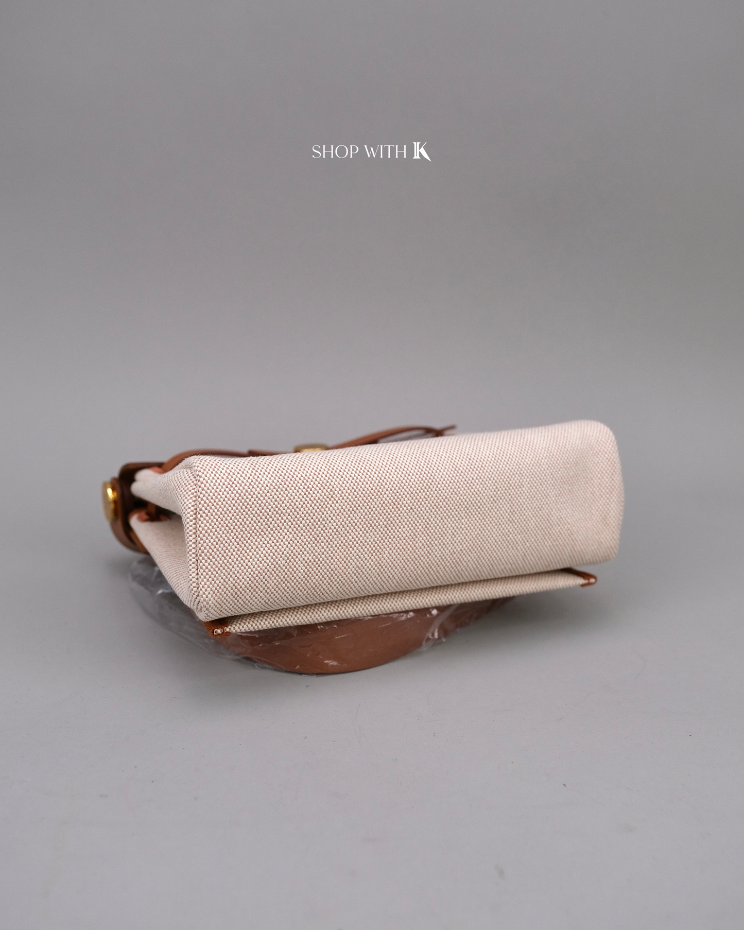 Hermes Mini Herbag Zip 20 Ecru Beige Fauve GHW