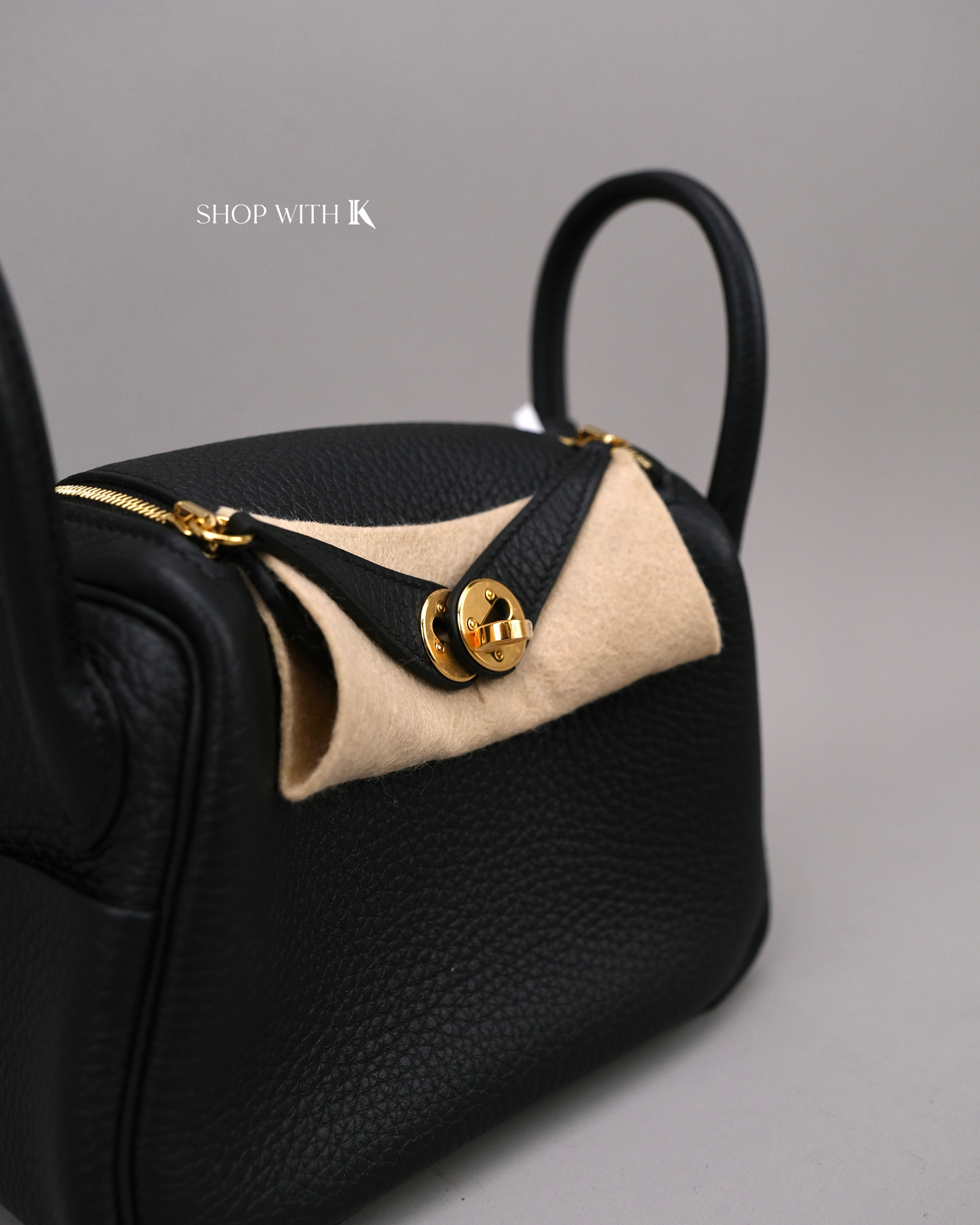Hermes Mini Lindy Noir GHW