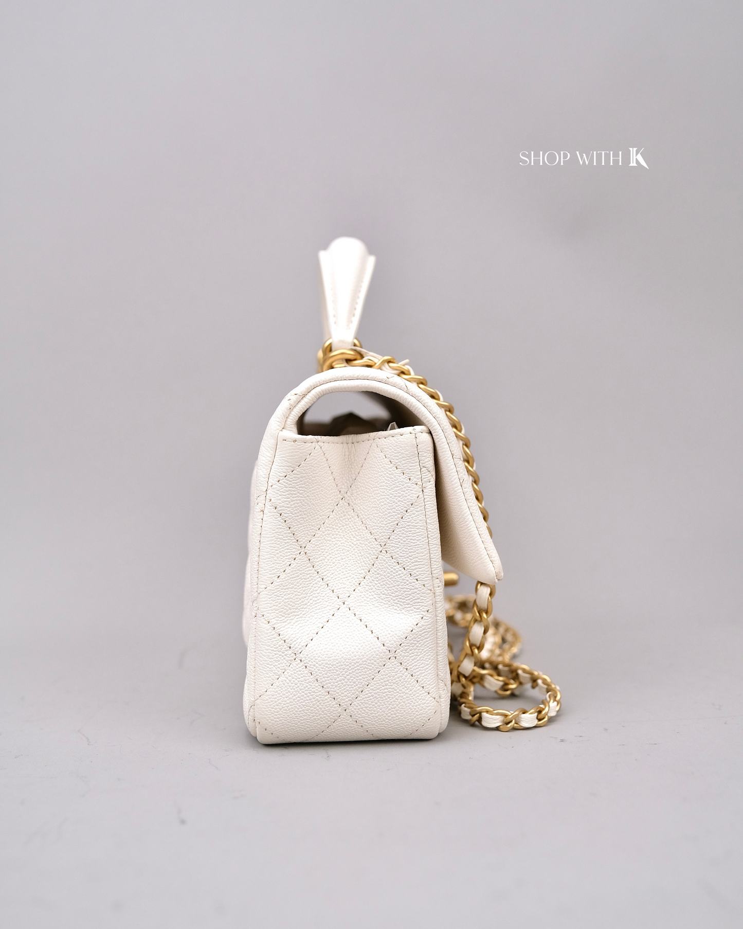 Chanel Mini Top Handle Ivory White
