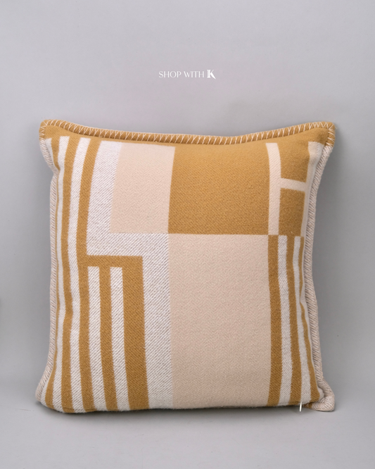 Hermes Ithaque Pillow Camel/Beige