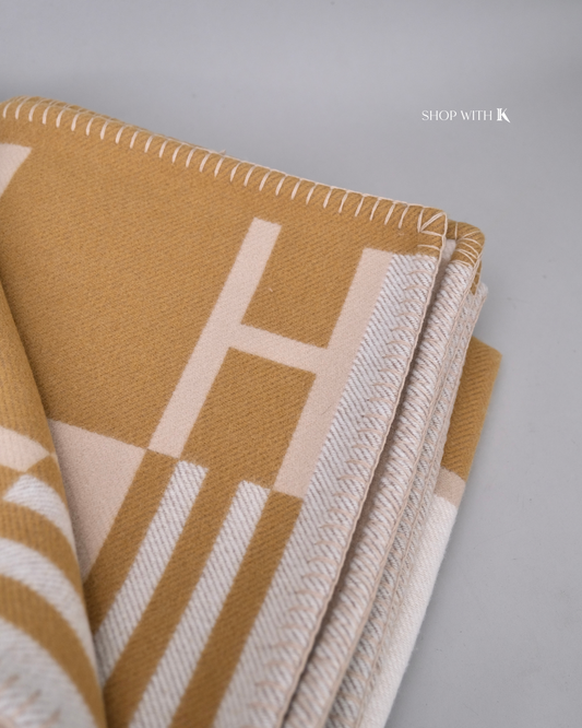 Hermes Ithaque Blanket Camel/Beige