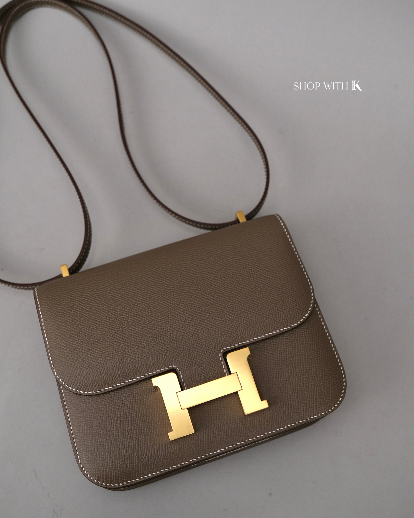 Hermes Constance 18 Etoupe GHW