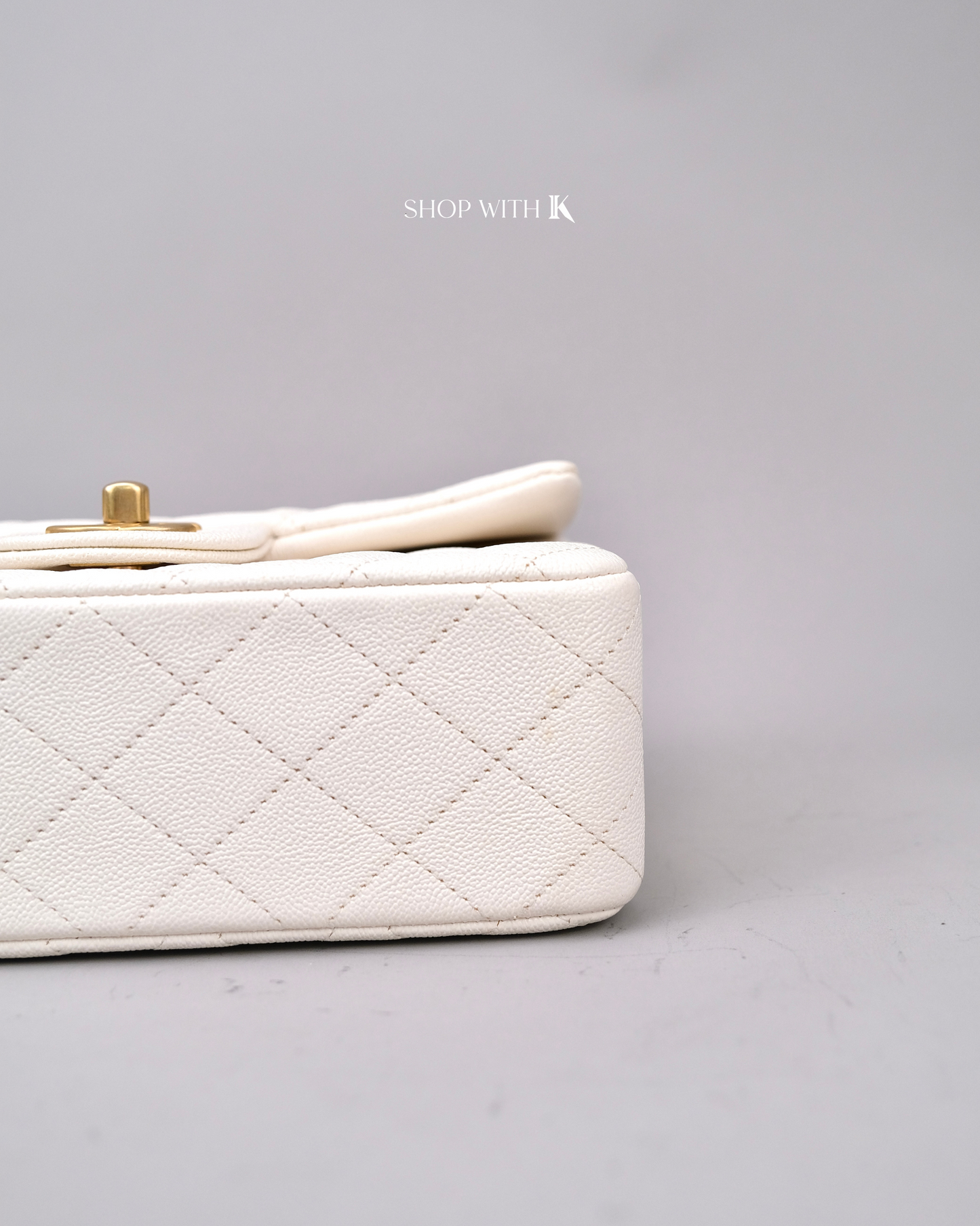 Chanel Mini Top Handle Ivory White
