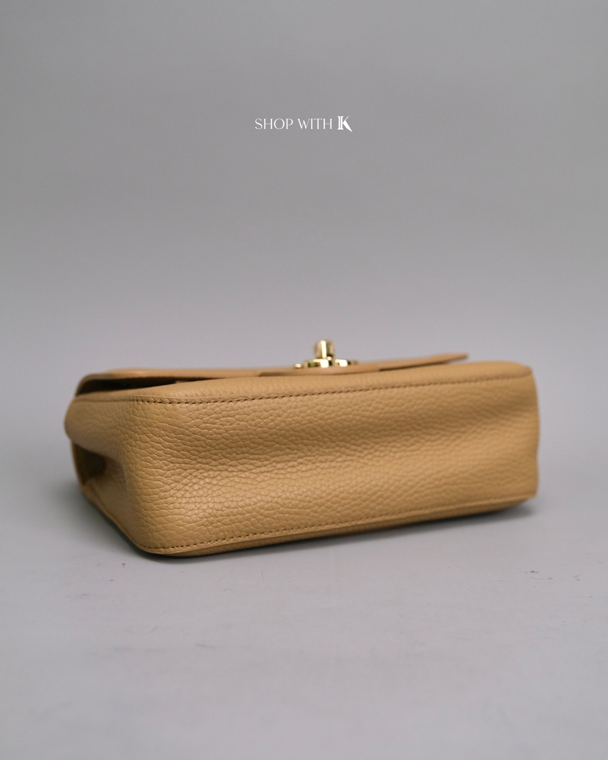 Chanel Mini Maxi Flap Dark Beige GHW