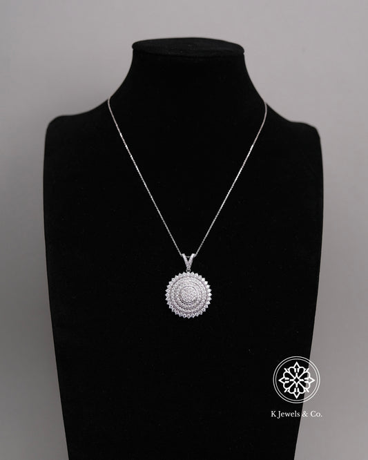 Round Diamond Pendant w/ Chain