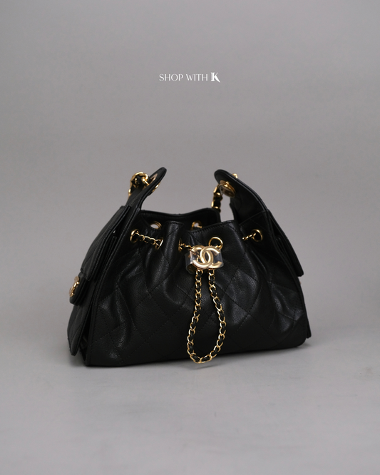 Chanel 25 Mini Black GHW