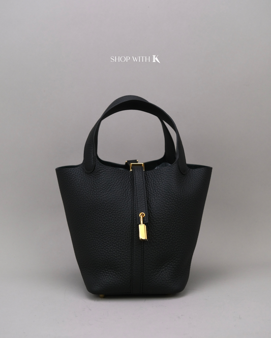 Hermes Picotin 18 Noir GHW