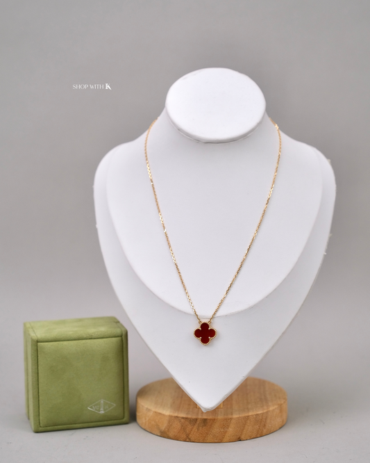 VCA Vintage Alhambra Carnelian Necklace