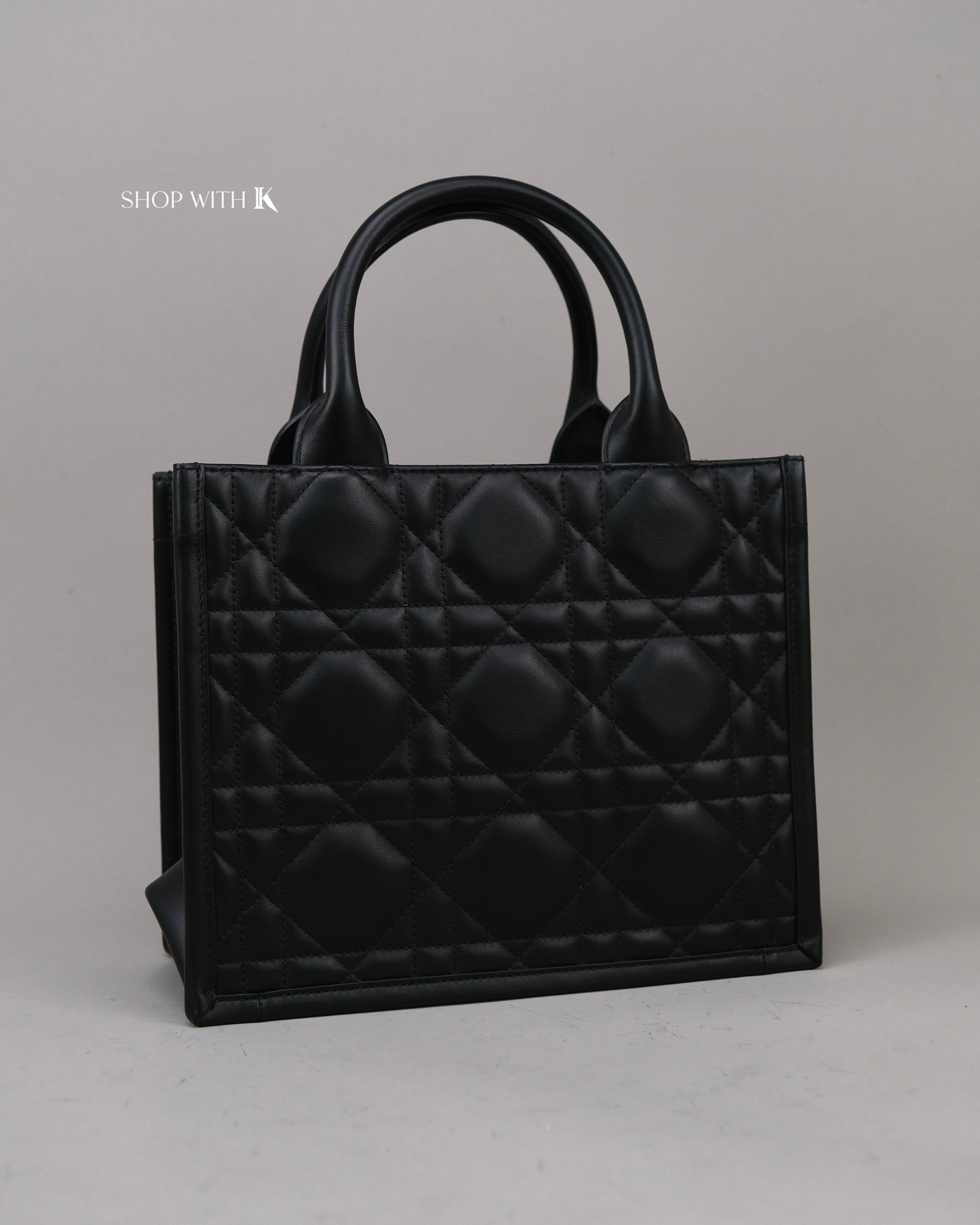 Dior Small Book Tote Macromannage Black