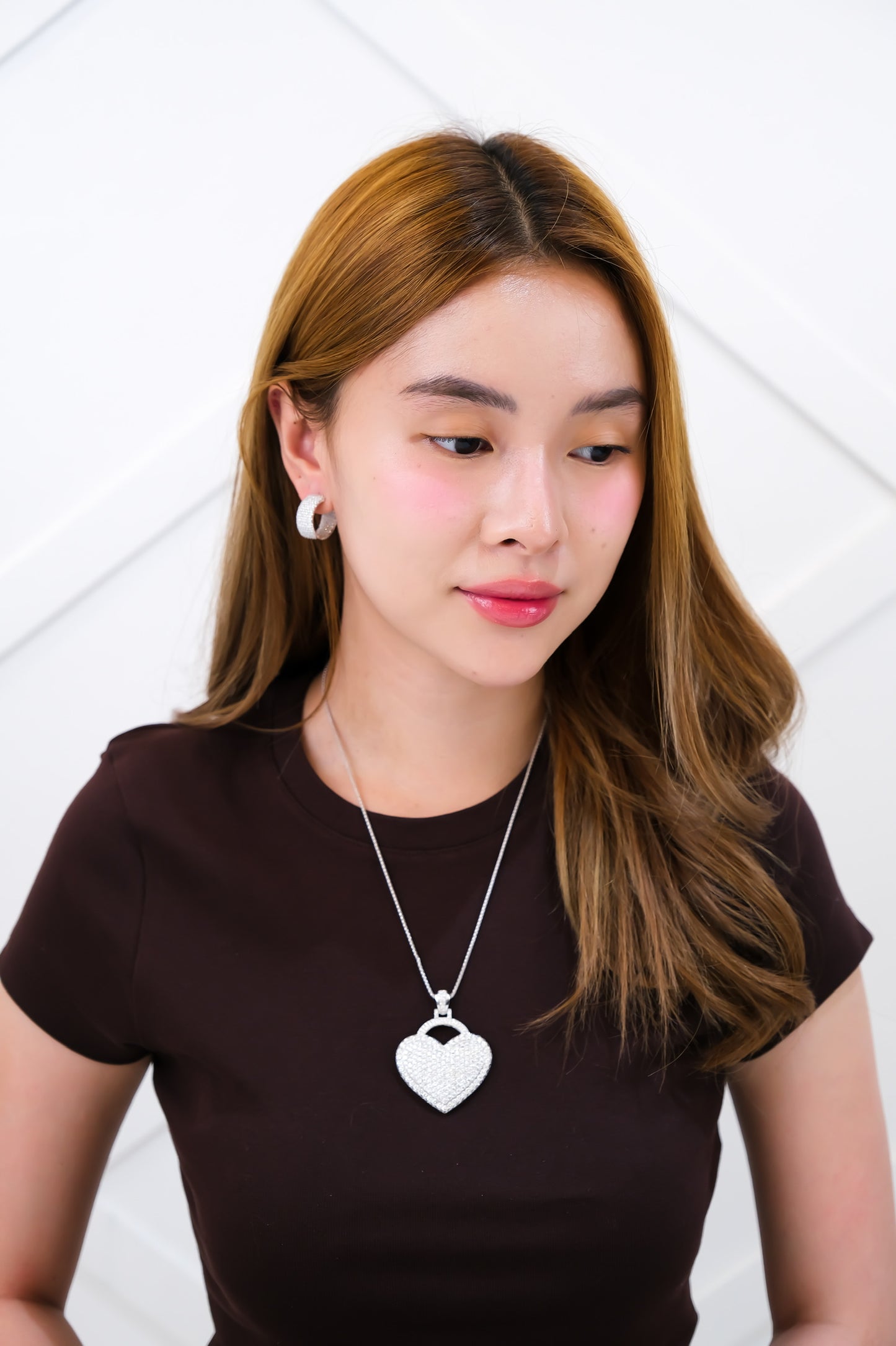 Heart Lock Diamond Necklace