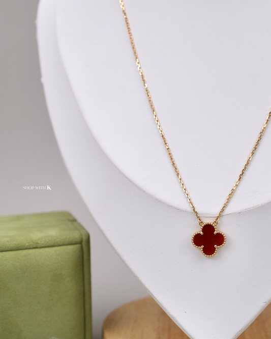 VCA Vintage Alhambra Carnelian Necklace