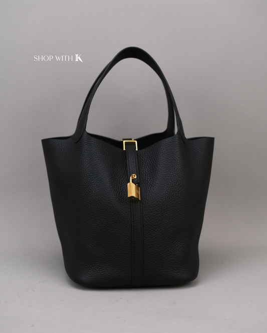 Hermes Picotin 22 Noir GHW