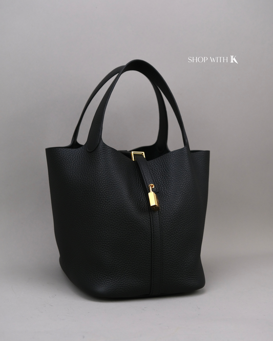 Hermes Picotin 22 Noir GHW