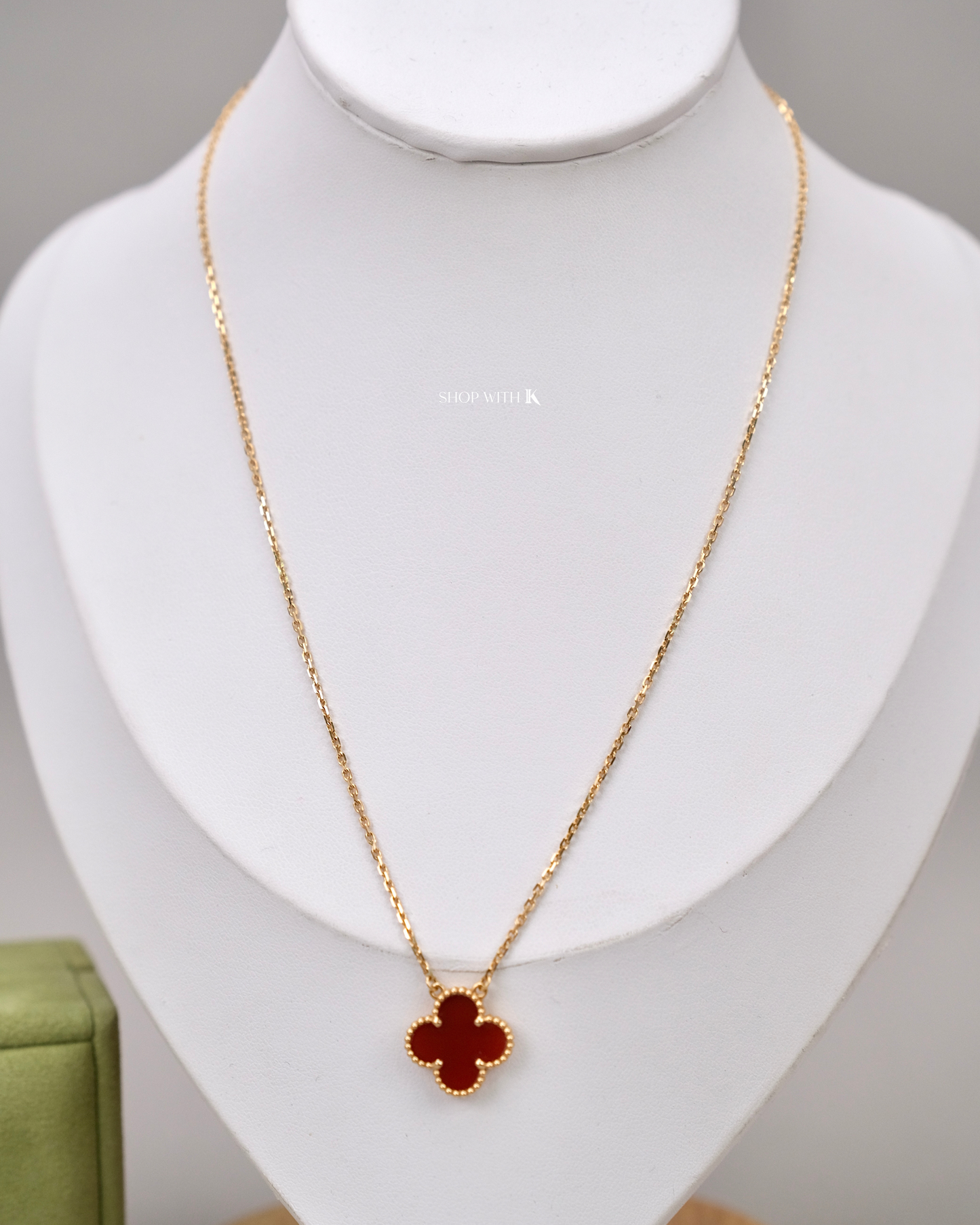 VCA Vintage Alhambra Carnelian Necklace