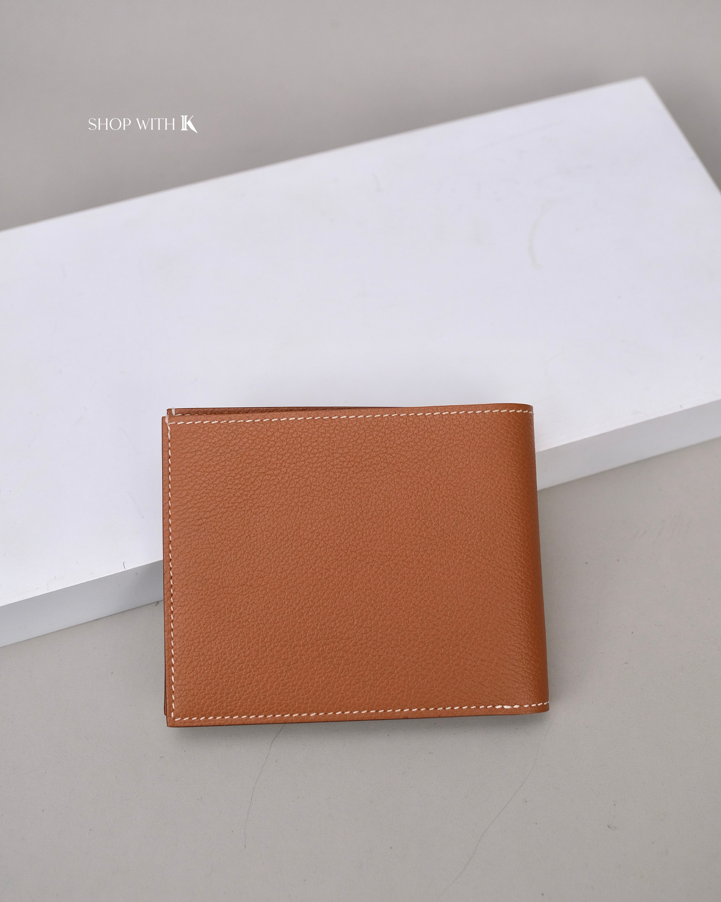Hermes Mens Bi-Fold Wallet Gold