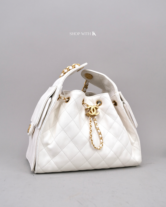 Chanel 25 Small White