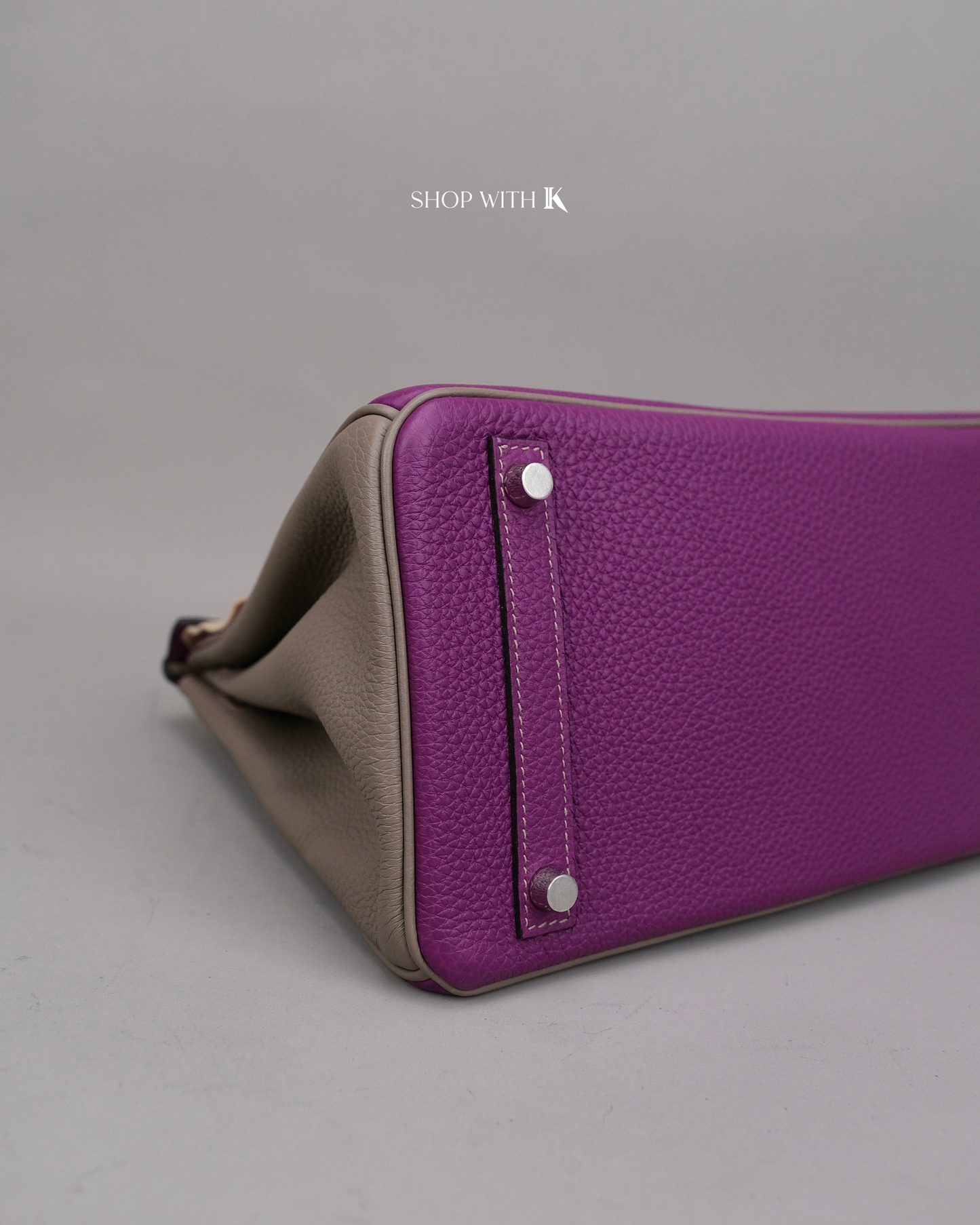 Hermes Birkin 30 Anemone Purple and Gris Meyer PHW