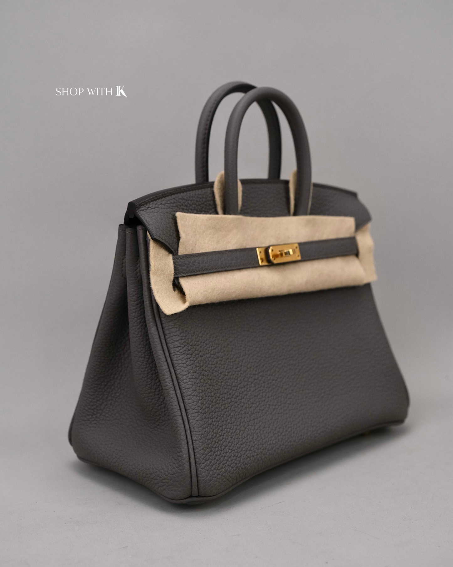 Hermes Birkin 25 Gris Etain GHW
