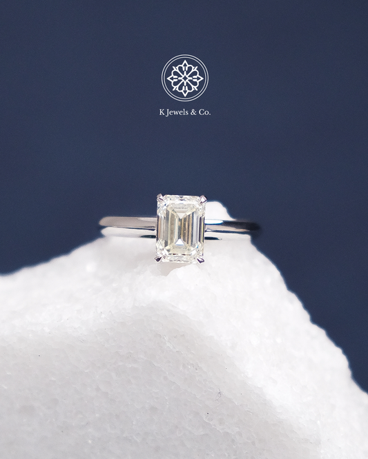 2ct Emerald Cut Diamond Ring w/ GIA