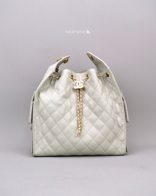 Chanel 25 Medium Light Gray