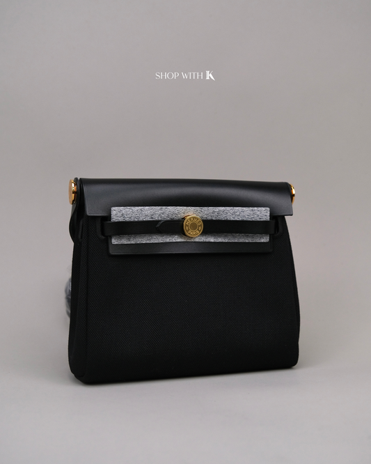 Hermes Mini Herbag Zip 20 Noir GHW