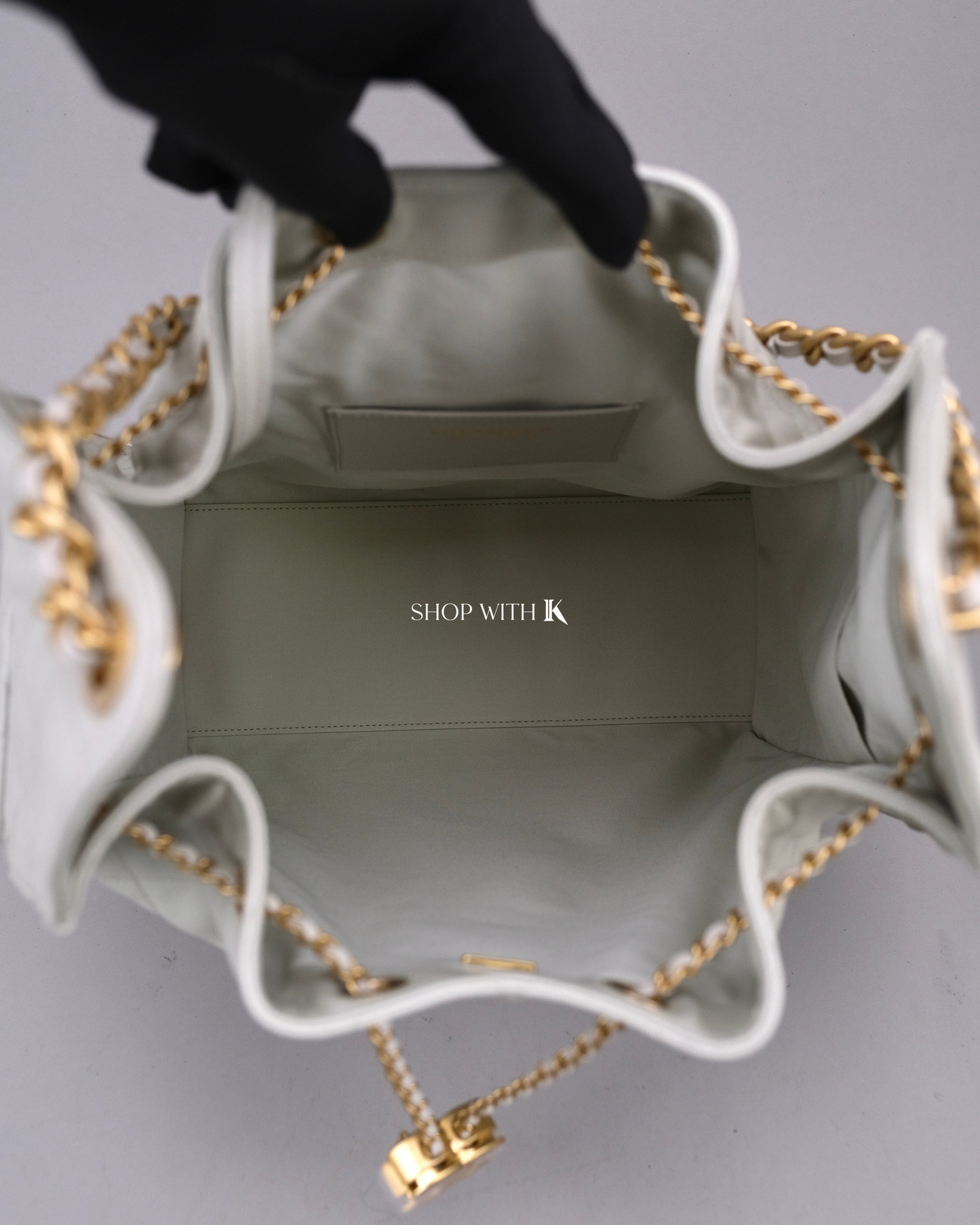 Chanel 25 Medium Light Gray