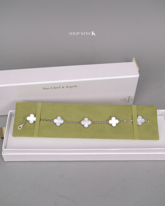 VCA Vintage Alhambra Mother of Pearl Bracelet - 5 motifs