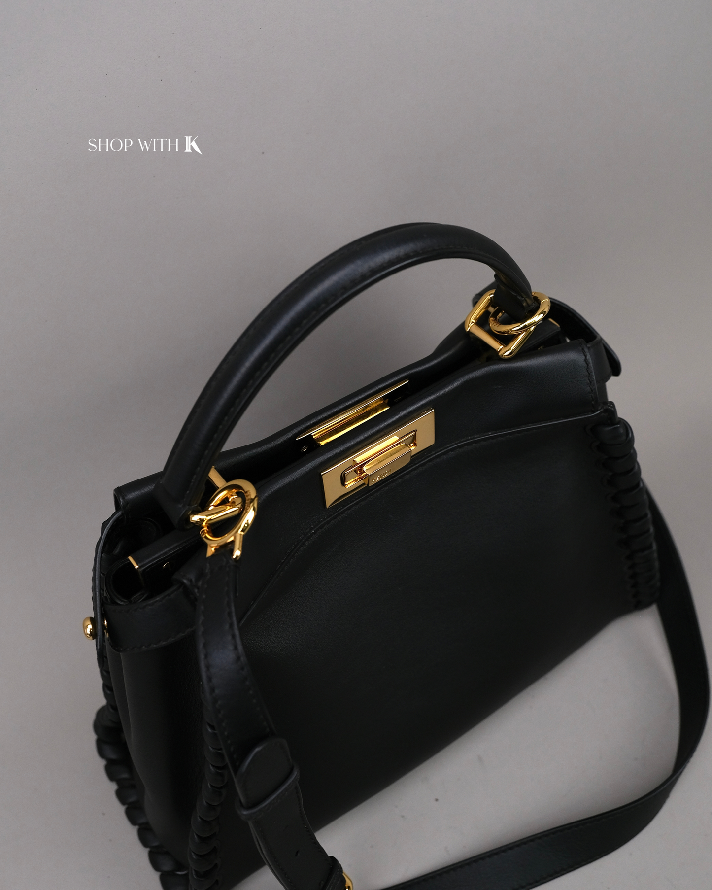 Fendi Peekaboo Medium Leather Black
