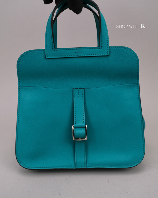 Hermes Mini Halzan Blue Paon PHW