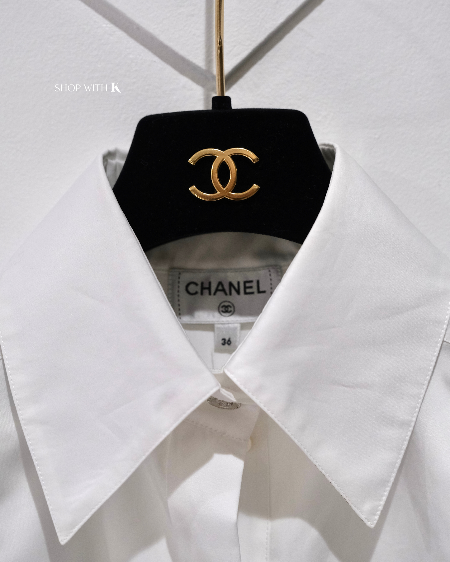 Chanel Sleeveless Buttondown White