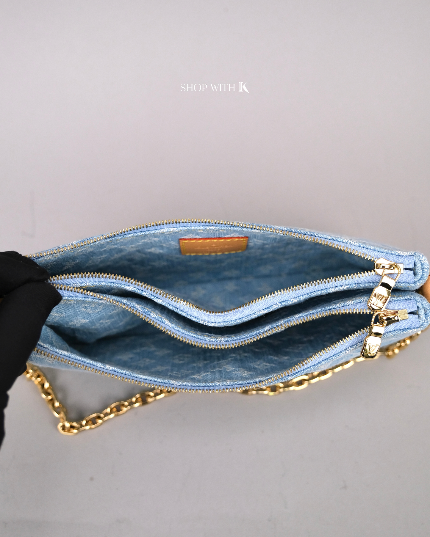 Louis Vuitton Liv Pochette Monogram Denim