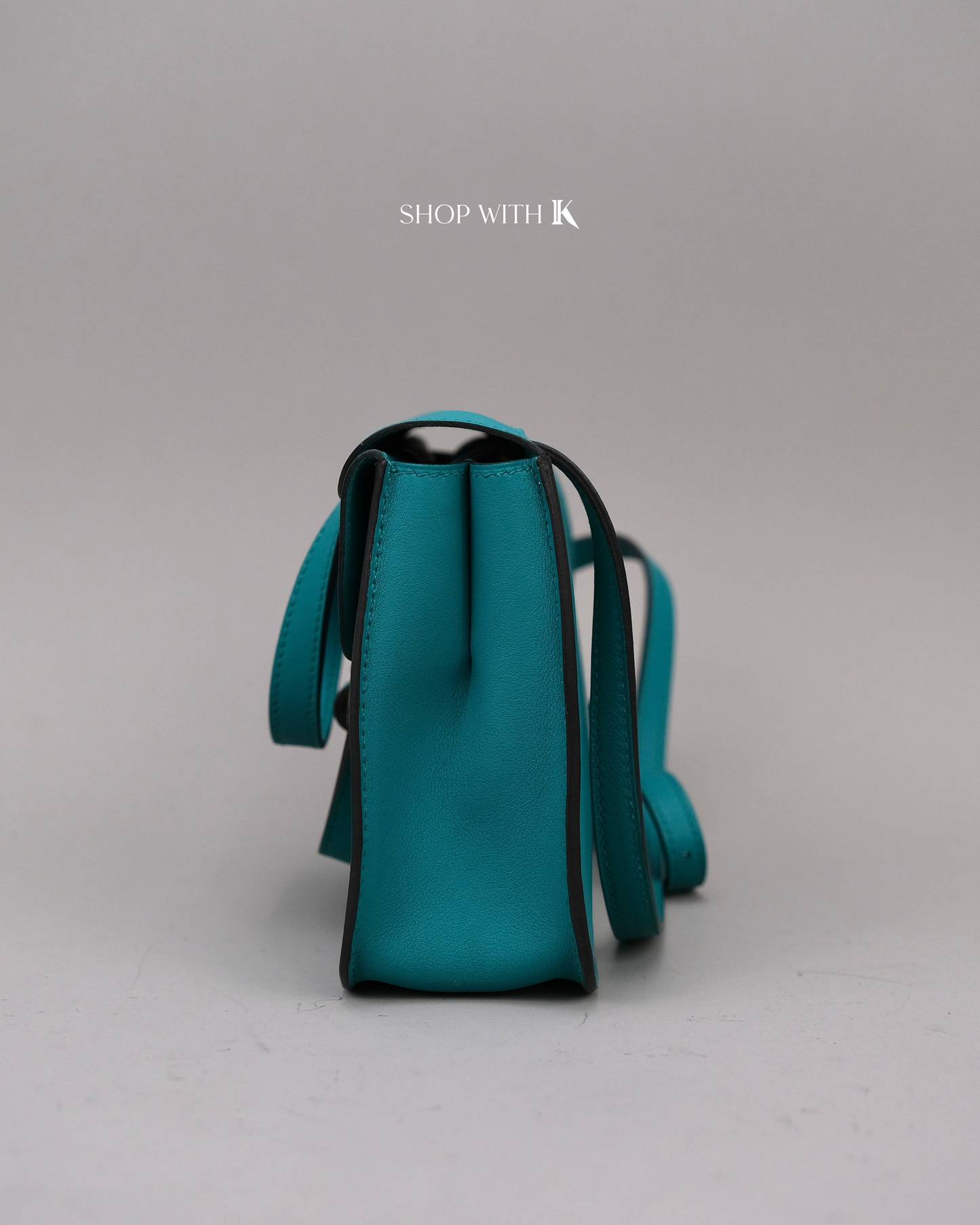 Hermes Mini Halzan Blue Paon PHW