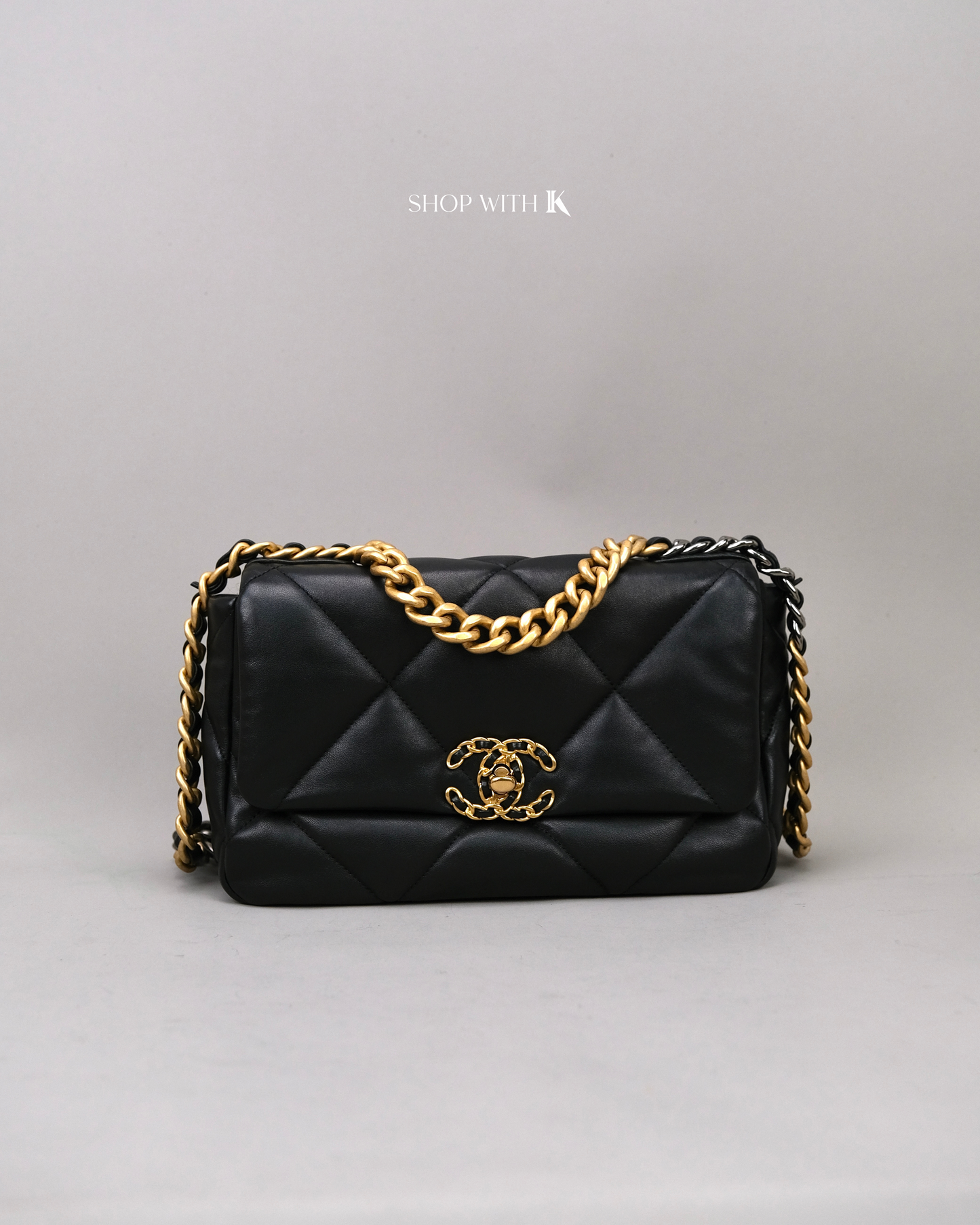 Chanel 19 Small Black GHW