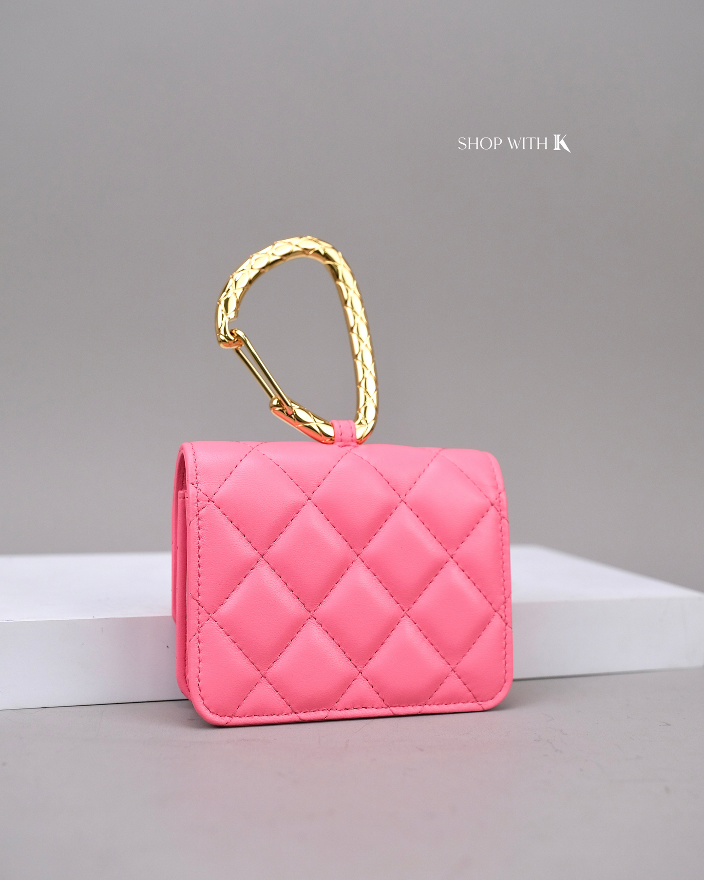 Chanel Jewel Hook Flap Cardcase Pink GHW