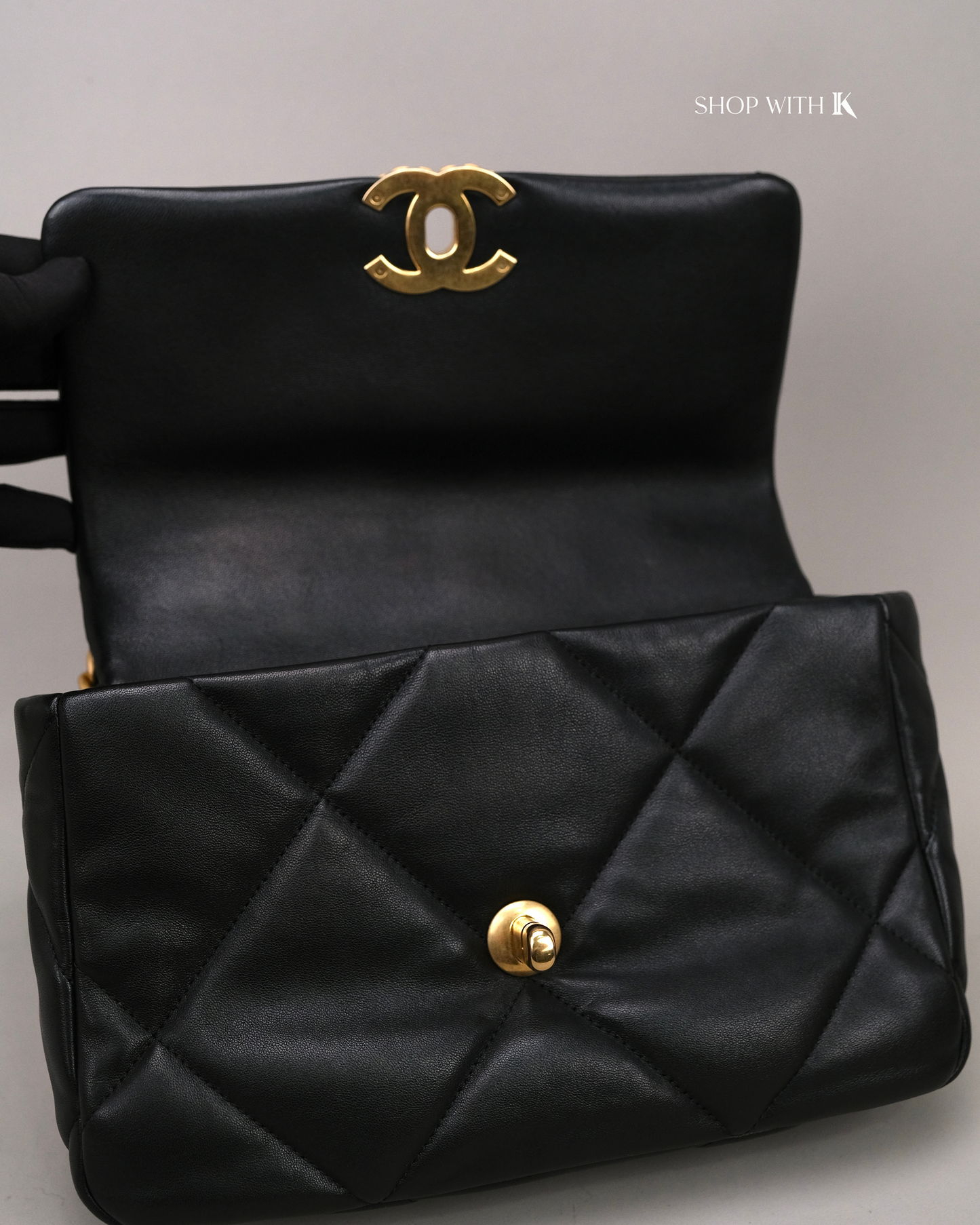 Chanel 19 Small Black GHW