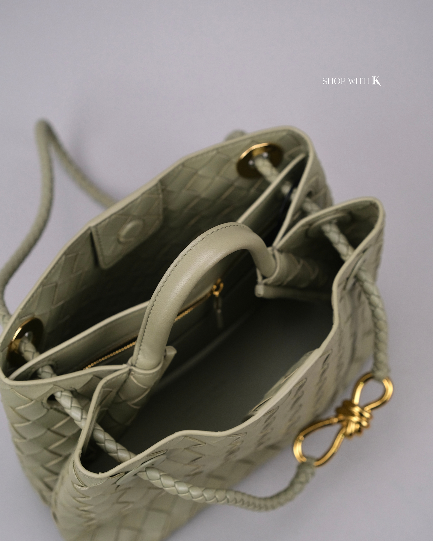 Bottega Veneta Small Andiamo Travertine