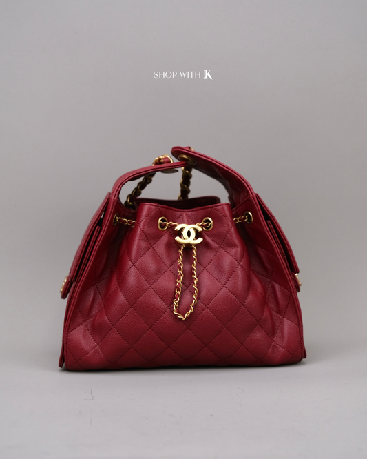 Chanel 25 Small Dark Red