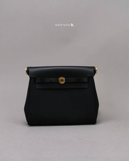 Hermes Mini Herbag Zip 20 Noir