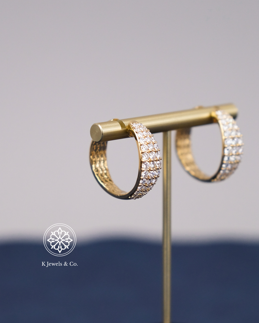 Diamond Loop Earrings