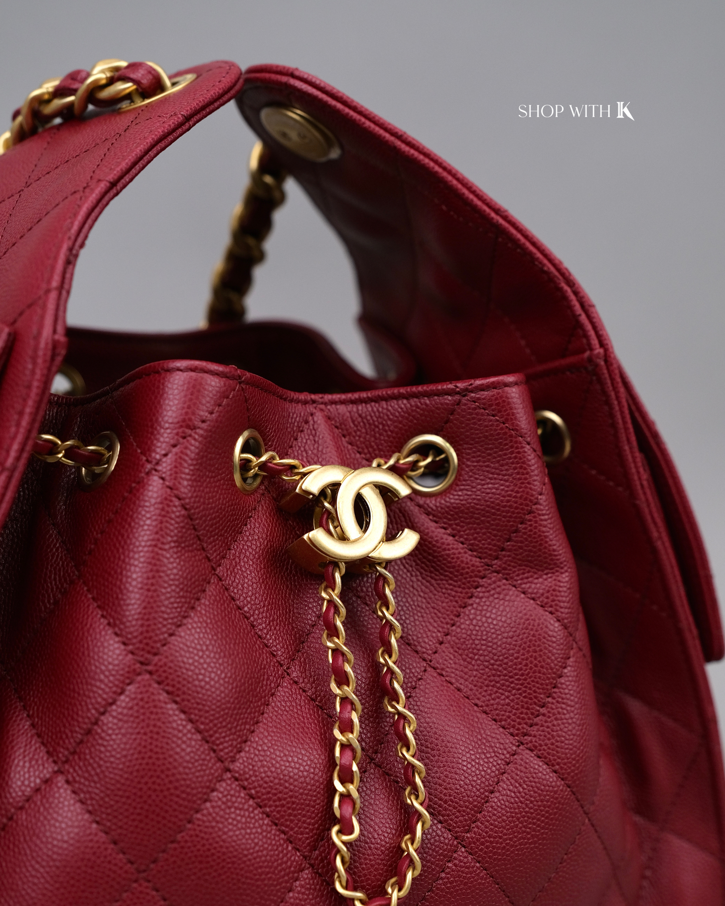 Chanel 25 Small Dark Red