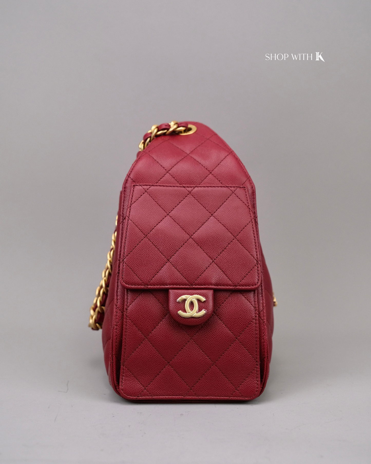 Chanel 25 Small Dark Red