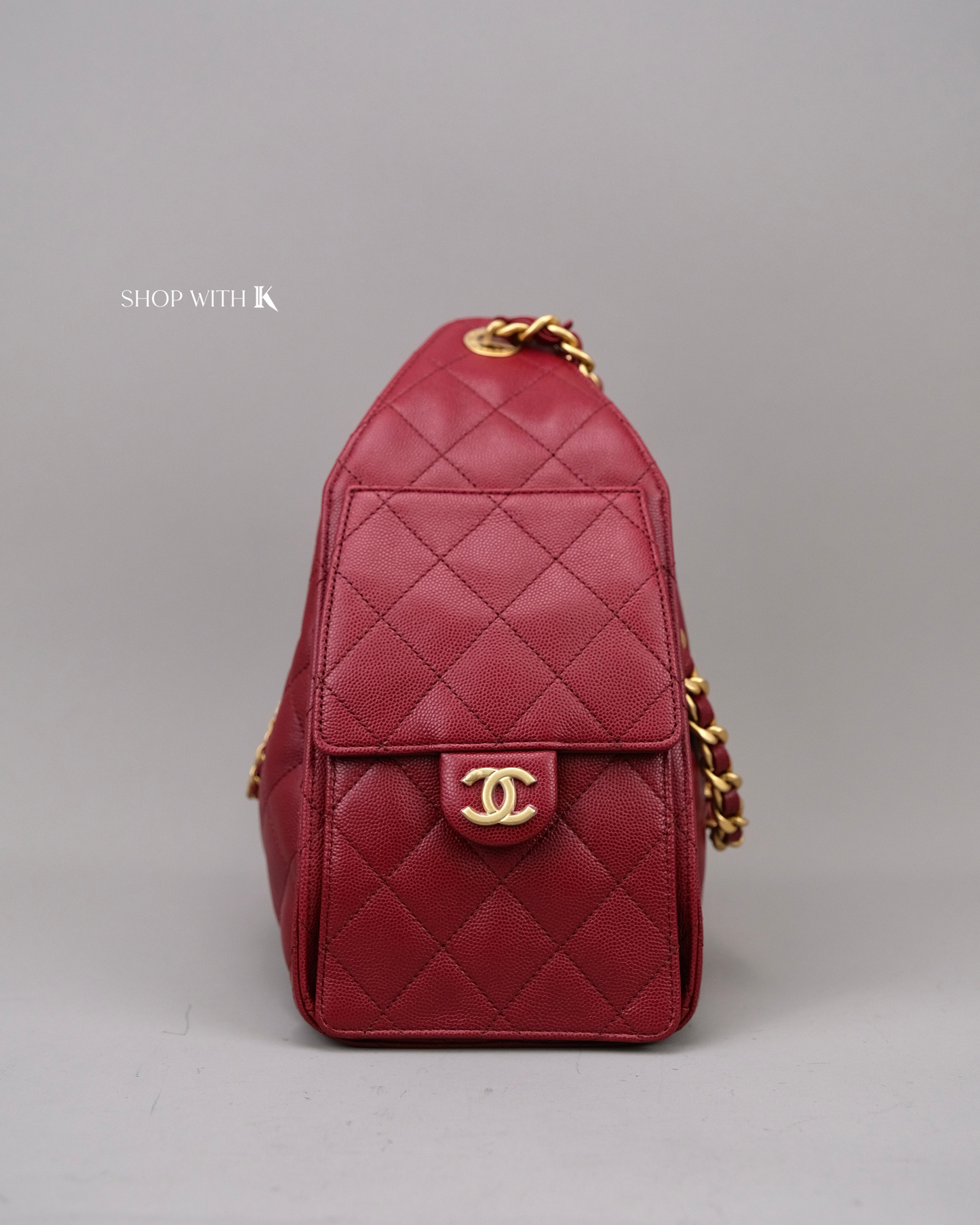 Chanel 25 Small Dark Red