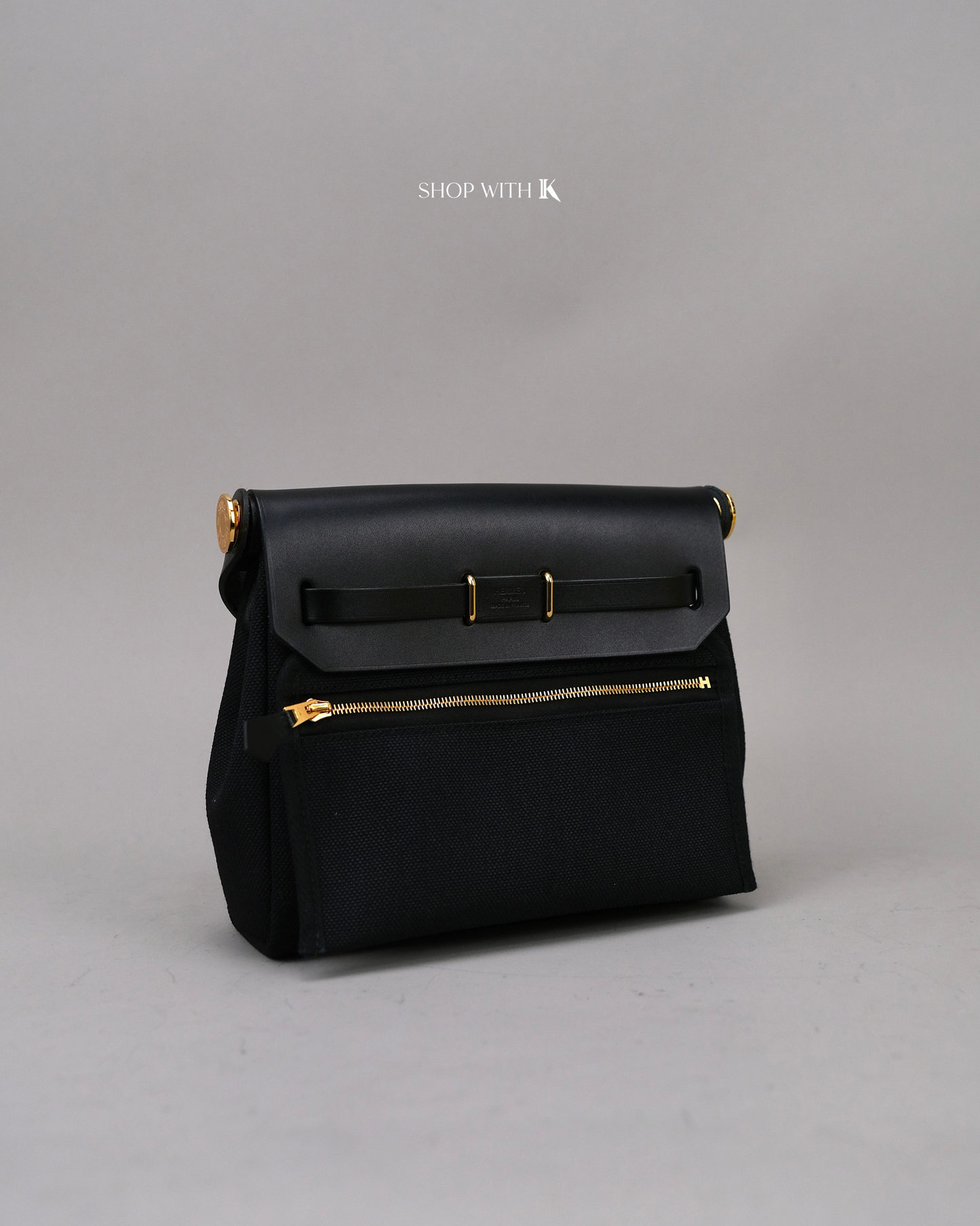 Hermes Mini Herbag Zip 20 Noir