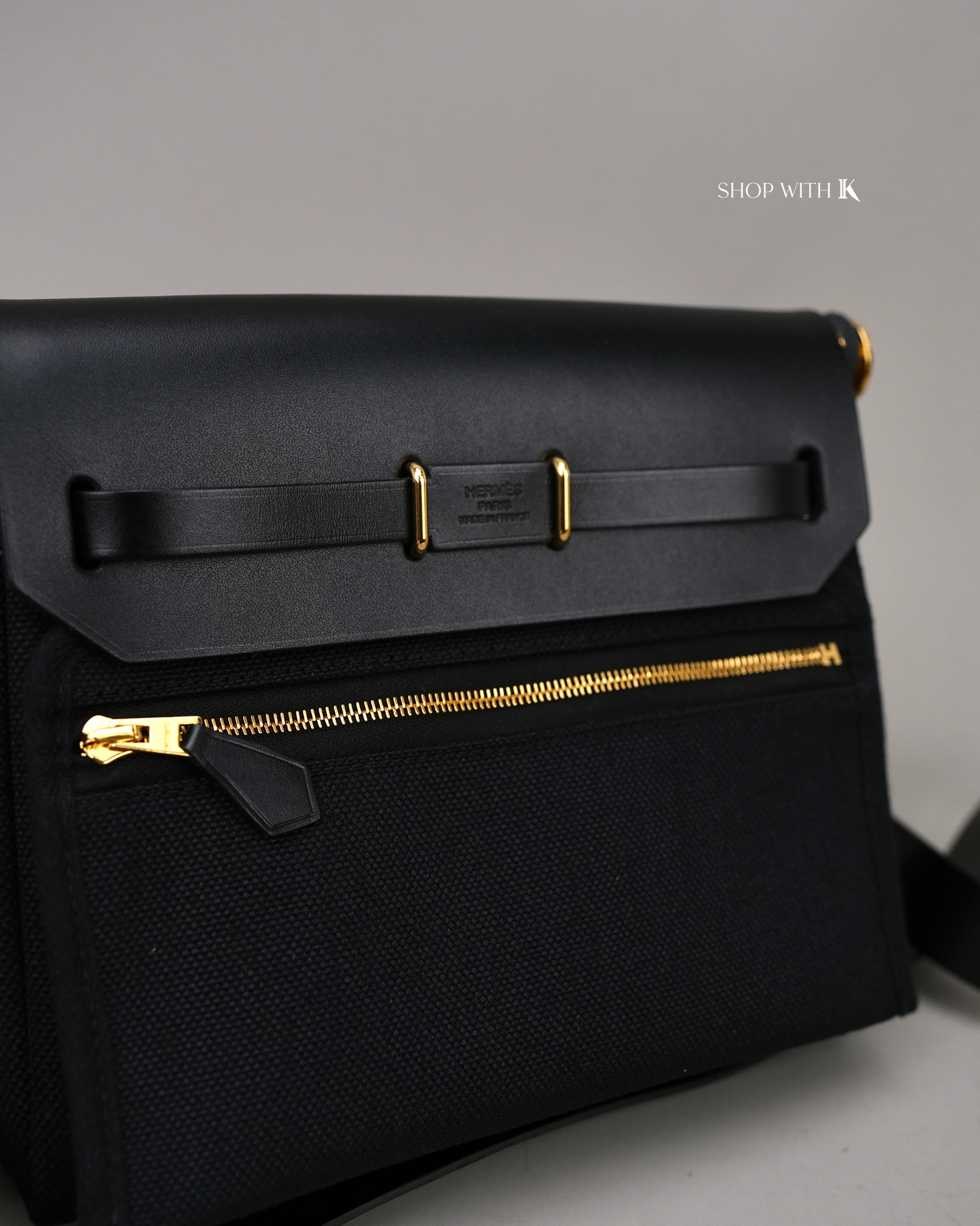 Hermes Mini Herbag Zip 20 Noir