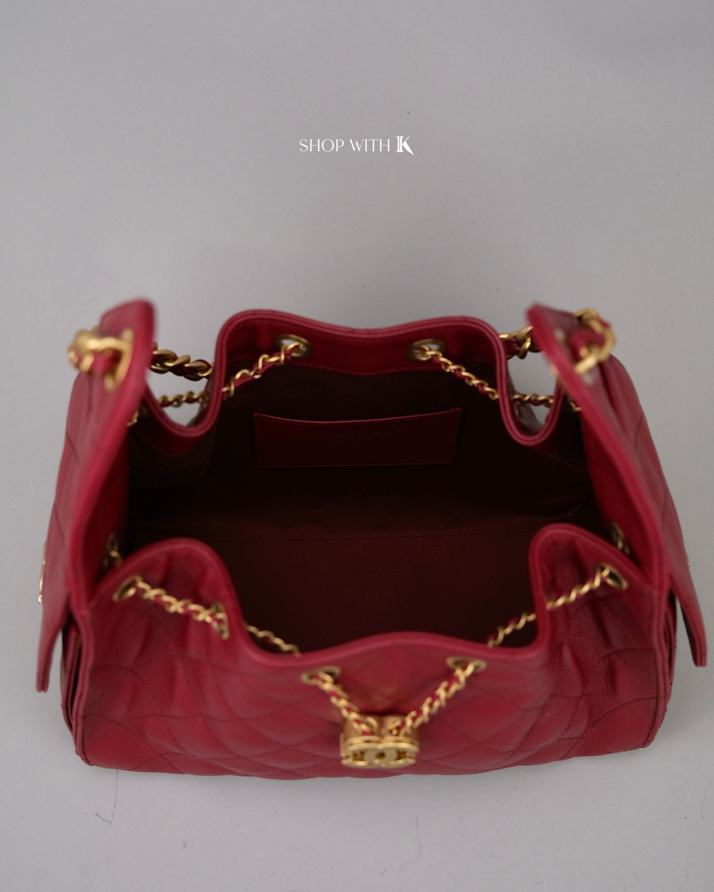 Chanel 25 Small Dark Red
