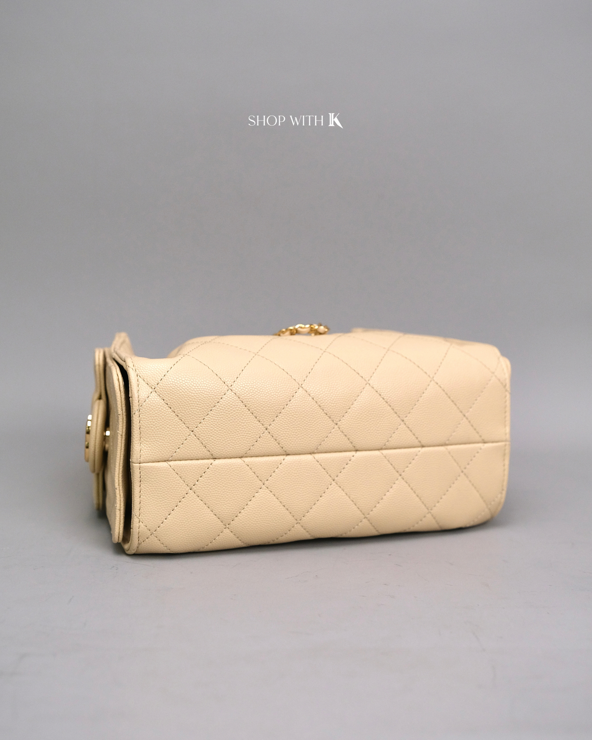 Chanel 25 Mini Light Beige GHW