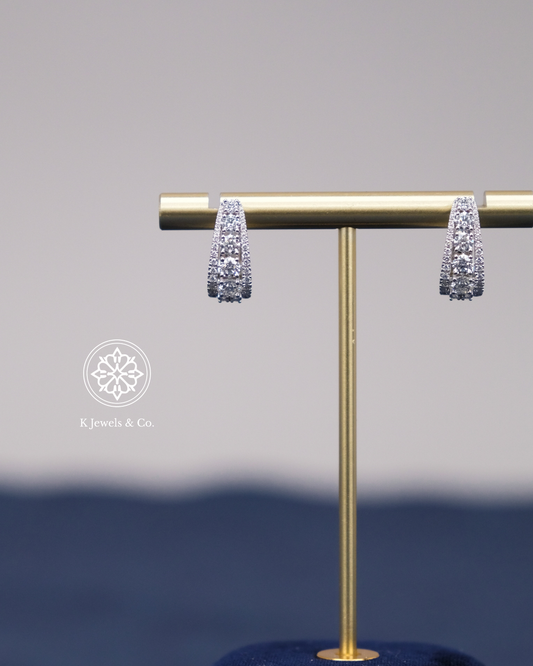 Diamond Loop Earrings