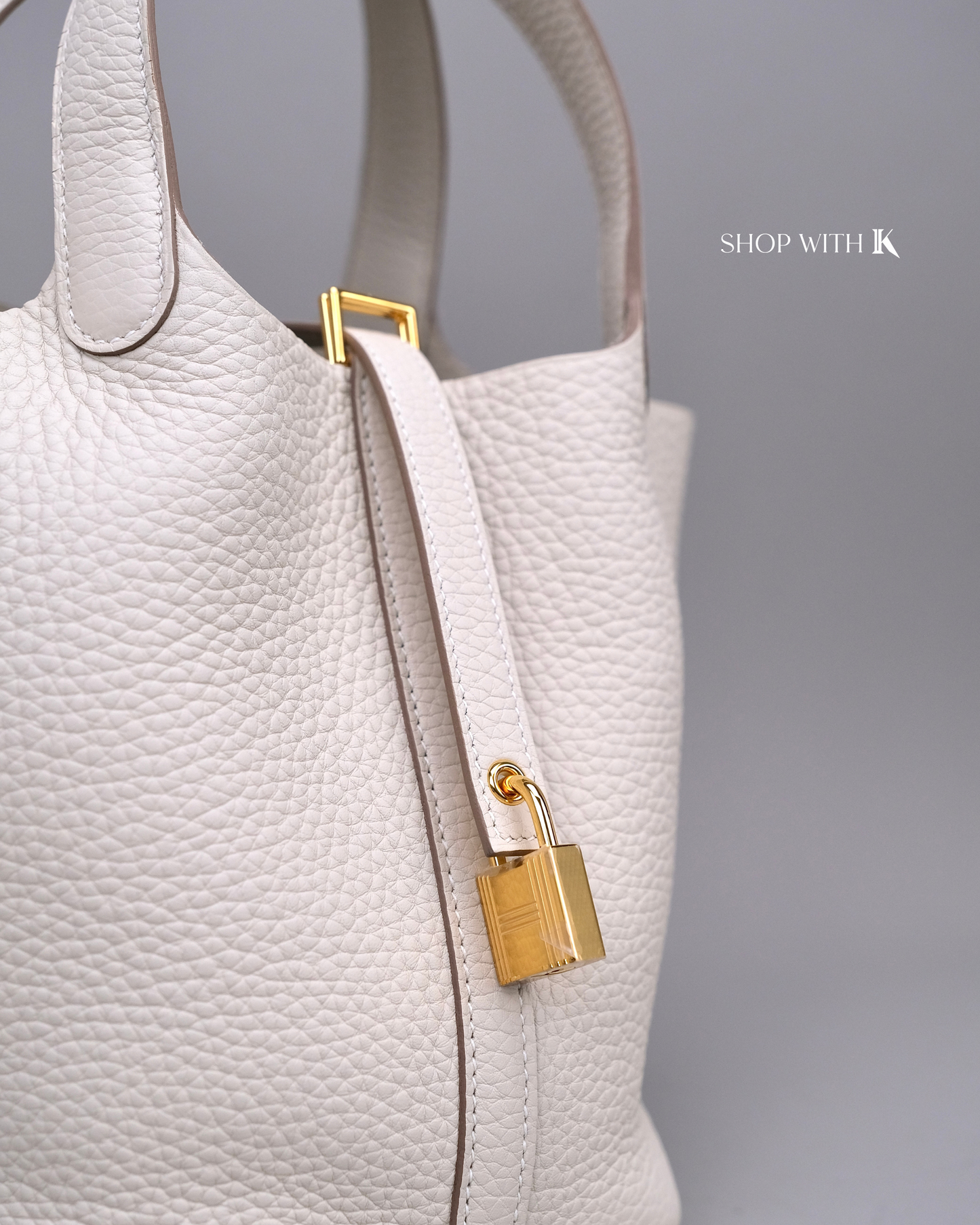 Hermes Picotin 18 Craie GHW