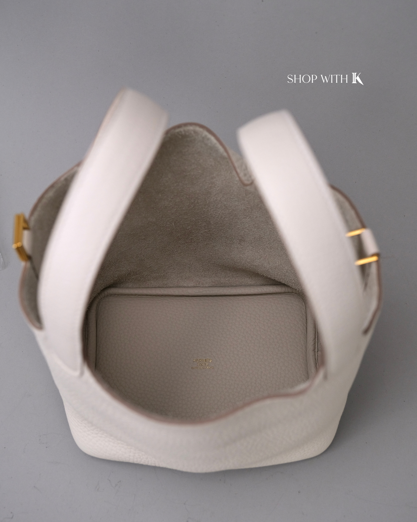 Hermes Picotin 18 Craie GHW