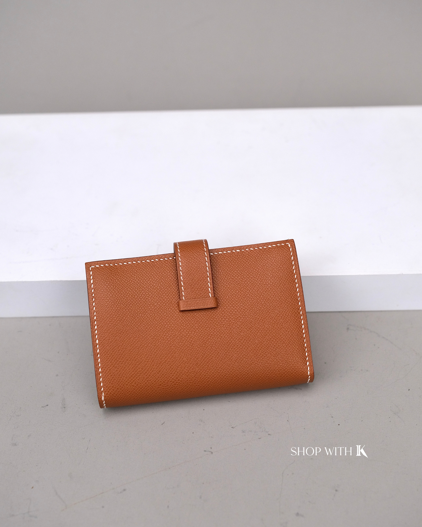Hermes Bearn Cardholder Gold PHW